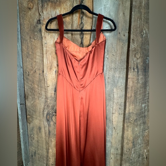 Reem Acra Copper Satin Gown - size 10 - Picture 7 of 14
